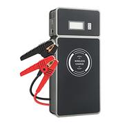 Gmjay Car Jump Starter 16000mAh Power Bank with 10W Wireless Charger LCD Screen 12V Car Battery Booster Portable Starting Device