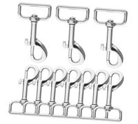 GMJGCIRVC 10Pcs Heavy Duty Pet Leash Clasp Snap Hooks Durable Double Ended Buckles for Dog Leashes Convenient Clips for Collars and Key Chains Smooth Surface Design