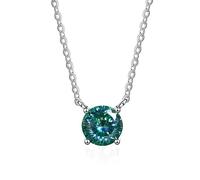 GMJGCIRVC Accessories 1ct Moissanite Necklace for Women Red/Blue/Green Diamond Necklaces D Color Moissanite Pendant Necklace for Women