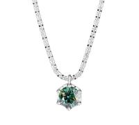 GMJGCIRVC Accessories 2 Moissanite Necklace for Women Round Cut D Color Lab Created Diamond Pendant Necklaces Perfect for Daily Wear Parties Wedding