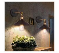GMJGCIRVC Amen Industrial Style Wall Lamp Staise Hallway Bedside Retro Decorative Light Iron