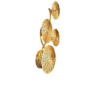 GMJGCIRVC Copper Lustre d Leaf Wall Lamp V-intage Retro Bedside Living Room Art Decor Home Lighting Wall Sconces G4 Bulb Lighting, 8 Head, FM002