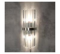 GMJGCIRVC Crystal Wall Lamp Luxurious d Silver for Living Room Bedroom Decor Luminaire Bedside Wall Light Bathroom Fixtures