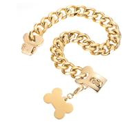 GMJGCIRVC Decorative DIY Pet Collar with Pendant Gold Metal Design Comfortable and Stylish for All Occasions Pet Accessory for Dogs Durable and Safe Wear