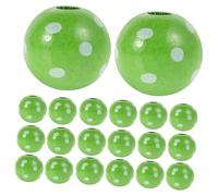 GMJGCIRVC Dot Wood Bead Beads for Jewelry Making Small Wood Beads Round Beads Wooden Round Ball Spacer Beads Valentine's Day Wood Bead Wooden Beads for Bracelets Round Wood Beads White