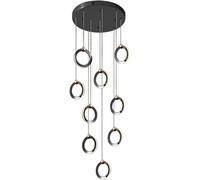 GMJGCIRVC Duplex Building Spiral Stair Modern Minimalist Long Hanging Light Light Luxury - Ring Pendant Ligh Hanging Lighting Lamp