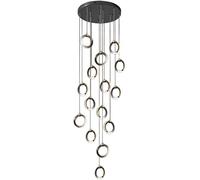 GMJGCIRVC Duplex Building Spiral Stair Modern Minimalist Long Hanging Light Light Luxury - Ring Pendant Ligh Hanging Lighting Lamp