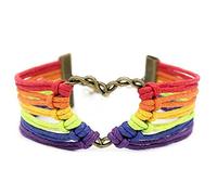 GMJGCIRVC Gays Lesbians Rainbow Pride Wristband Woven Adjustable Friendship Jewelry Style1,Simple and Cool Japanese