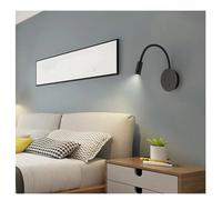 GMJGCIRVC LED Hoses Wall Lamp Modern Home Bedside Reading Lamp with Switch Black White Wall Light Indoor Led Lighting,