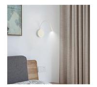 GMJGCIRVC LED Hoses Wall Lamp Modern Home Bedside Reading Lamp with Switch Black White Wall Light Indoor Led Lighting,