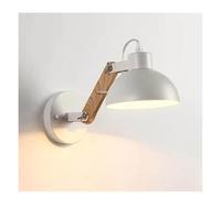 GMJGCIRVC LED Wall Lamp Nordic Bedside Iron Wood Wall Lights Practical Adjustable Reading Study Lighting Home Decors Sconces