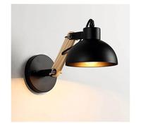 GMJGCIRVC LED Wall Lamp Nordic Bedside Iron Wood Wall Lights Practical Adjustable Reading Study Lighting Home Decors Sconces
