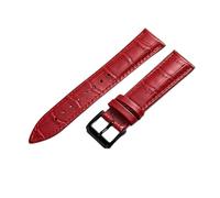 GMJGCIRVC Matte Leather Watch Strap, 20mm-21mm Green and Dark-Brown - Soft Wrist Band for Watches