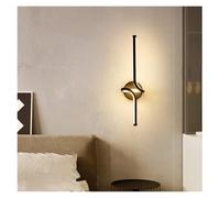 GMJGCIRVC Modern Minimalist LED Wall Lamps Living Room Bedroom Bedside Luster Fixture Indoor Black White Aisle Lighting Decoration