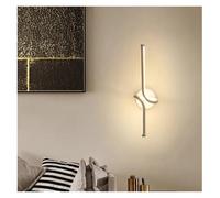 GMJGCIRVC Modern Minimalist LED Wall Lamps Living Room Bedroom Bedside Luster Fixture Indoor Black White Aisle Lighting Decoration