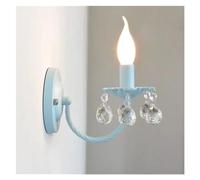 GMJGCIRVC Modern Wall Lamp Compatible with Bedroom Crystal Pendant Decoration Blue Living-Room Background Light LED Wall Lighting