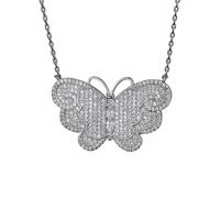 GMJGCIRVC necklace For Trendy 2025 Color Cubic Zirconia Butterfly Chic Women Bridal Wedding Party Jewelry Summer Friendship Gifts Accessories Creative Gift