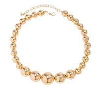 GMJGCIRVC necklace Trendy Adjustable necklace with Big Beads Accessory Vintage Chain Adornment Jewelry for Women