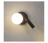 GMJGCIRVC Nordic Bedside Wall Lamp Modern LED Rotatable Wall Light Glass Ball Sconces Lndoor Lighting Room Decor Bedroom Hotel Living Room