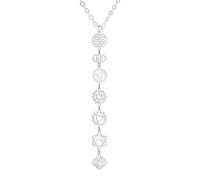 GMJGCIRVC Only faith Women's Necklace Pendant Witch's Knot and Tetragrammaton for Women The 7 Chakras, Long Spiritual Symbols Pendant, Yoga Reiki Meditation Amulet