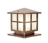 GMJGCIRVC Outdoor Vintage Post Light, LED Industrial Column Cap Lamp Waterproof Aluminum Lantern Pillar Table Light Oil Rubbed Bronze Landscape Lighting for Fence Deck Patio Garden Decoration