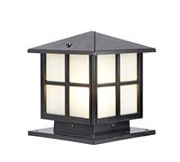 GMJGCIRVC Outdoor Vintage Post Light, LED Industrial Column Cap Lamp Waterproof Aluminum Lantern Pillar Table Light Oil Rubbed Bronze Landscape Lighting for Fence Deck Patio Garden Decoration