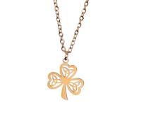 GMJGCIRVC Patricks Day Necklaces, 925 Sterling Silver Shamrock Lucky Necklace Three Leaf Heart Trinity Knot Irish Patrick Symbol Charm Religious Amulet - Green Beads Patricks Day,