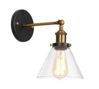 GMJGCIRVC Retro Amen Style Wall Light Indoor Lighting Glass Wall Sconces Loft Industrial Beside Wall Lamp