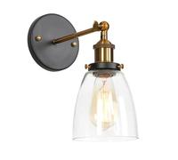 GMJGCIRVC Retro Amen Style Wall Light Indoor Lighting Glass Wall Sconces Loft Industrial Beside Wall Lamp