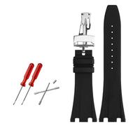 GMJGCIRVC Rubber Watch Strap 28mm Watchband For AP 15703 26470SO Royal Oak Offshore Men's Sports Watch Strap Bracelet