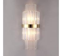 GMJGCIRVC Wall Lamp,Crystal Wall Sconce Indoor Lighting Fixture Stainless Steel Wall Lamp, Postmodern Wall Mount Light Bedside Night Lamps for Bedroom Bathroom Living Room Hallway, E14*2/d
