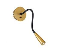 GMJGCIRVC Wall Lamp,Led Wall Light Modern Hardwired Sconce with Switch, Flexible Gooseneck Reading Wall Lamp, Adjustable Wall Mounted Spotlight Headboard Lamps for Bedroom Study Office/Brushed Bronze