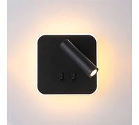 GMJGCIRVC Wall Lamp,Led Wall Spot Light Adjustable Wall Lamp, Hardwired Sconce with Switch, Rotatable Wall Lighting Fixtures Headboard Reading Lamps for Living Room Study Bedroom Bedside/White-4000K