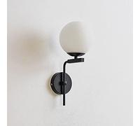 GMJGCIRVC Wall Lamp,Modern Wall Sconce White Glass Shade Wall Wash Lamp, Simple Iron Art Flush Mount Wall Lamps for Hallway Living Room Porch Aisle Bedroom Bedside Lights, E27 Socket/d