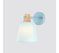 GMJGCIRVC Wall Lamp,Modern Wood Wall Lamp Fabric Shade Metal Wall Sconce, Nordic Headboard Lamps Bedroom Bedside Wall Lights for Living Room Entrance Hallway Stairs E27 Wooden Sconces/White