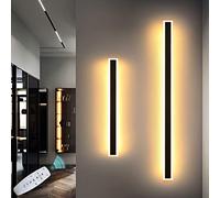 GMJGCIRVC Waterproof IP65 Wall Light Garden Indoor/Outdoor Wall Lights with Remote Control Dimmable Linear Long Strip Sconce Lamp Wall Lighting Courtyard Living Room Bedroom Hallway Stairs,100cm