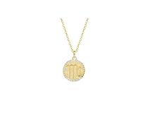GMJGCIRVC Zodiac 12 Constellation Sign Necklace,Luxury Round Coin Clavicle Chain,Women/Men Horoscope Celestial Astrology Set Ladies Fashion Jewelry Birthday Gift ui