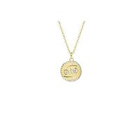 GMJGCIRVC Zodiac 12 Constellation Sign Necklace,Luxury Round Coin Clavicle Chain,Women/Men Horoscope Celestial Astrology Set Ladies Fashion Jewelry Birthday Gift ui