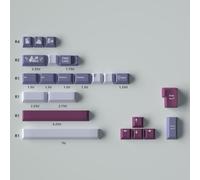 GMK Tuzi rabbit Rabbit Year of the Rabbit keycaps purple original height PBT heat sublimation large full set of mechanical keyboard caps (addendum key)