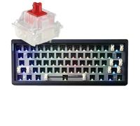 GMK61 60% Mechanical Keyboard Kit with Cherry MX Red RGB Linear Switches, Tri-Mode South-Facing RGB LED Gaming Keyboard,61 Keys Hotswap Socket, PCB Gasket Mounted Plate DIY Keyboard Kit