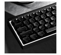 GMKWTL XVX Black Keycaps, Crystal Jelly Keyboard Keycaps OEM Profile Side Printed Keycap Set Compatible with 61/68/84/87/98/100 ANSI Layout MX Switches Mechanical Keyboard