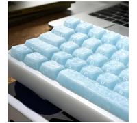 GMKWTL XVX Frost Jelly Keycaps, Forged Carbon-Look Keyboard Keycaps, Cherry Profile 126 Keys Keycap Sets for Mechanical Keyboard with MX Switches(Blue)