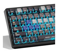 GMKWTL XVX Lighthouse Shine Through Keycaps, Double Shot PBT Keyboard caps, Translucent Keycap Sets 75 Percent, Black Key caps for 60% 65% 75% TKL 96% 100% MX Switches Mechanical Keyboard