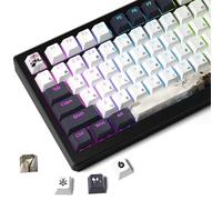 GMKWTL XVX Shine Through Keycaps, Japanese Ink Lotus Keycap Set, DoubleShot PBT Key caps with Dye-Sublimation, Cherry Profile Keyboard Keycaps for Gateron Cherry MX Switches Mechanical Keyboards