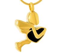 GMLRTOSPT Angel necklace jewelry cremation ashes necklace urn pendant for women-gold