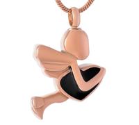 GMLRTOSPT Angel necklace jewelry cremation ashes necklace urn pendant for women-rose
