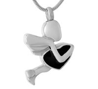 GMLRTOSPT Angel necklace jewelry cremation ashes necklace urn pendant for women-steel
