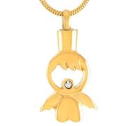 GMLRTOSPT Angel necklace steel keepsake urn pendant cremation jewelry memorial gift for women-pendant with chain_a