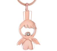 GMLRTOSPT Angel necklace steel keepsake urn pendant cremation jewelry memorial gift for women-pendant with chain_b