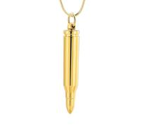 GMLRTOSPT Cremation Pendant Necklace Heart Stainless Steel Ashes Holder Gift For Boy Man Keepsake Jewelry-Gold